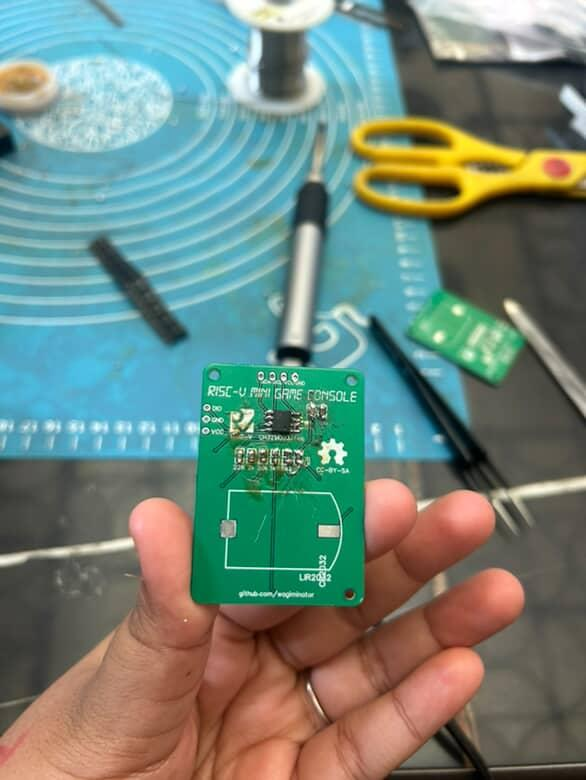Soldering the microcontroller